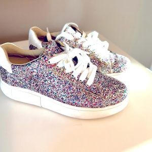 Kate Spade Sparkle Tennis Shoes, Size 6